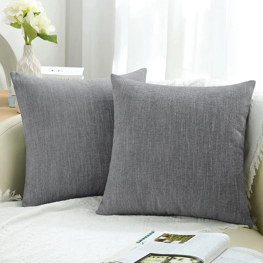 Grace & Glow Chenille Cushion Cover – Soft Luxury 45x45cm Decorative Pillowcase for Sofa and Living Room, Available in 40x40cm